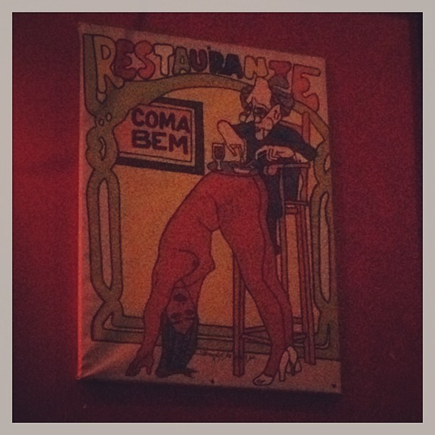 Weird poster at The Balcony Bar in New Orleans.