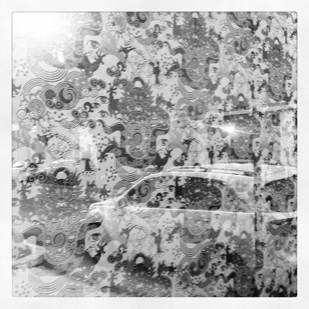 Dragon wallpaper in a new restaurant downtown.