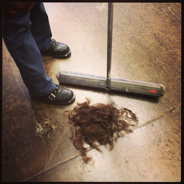 Hair on the floor