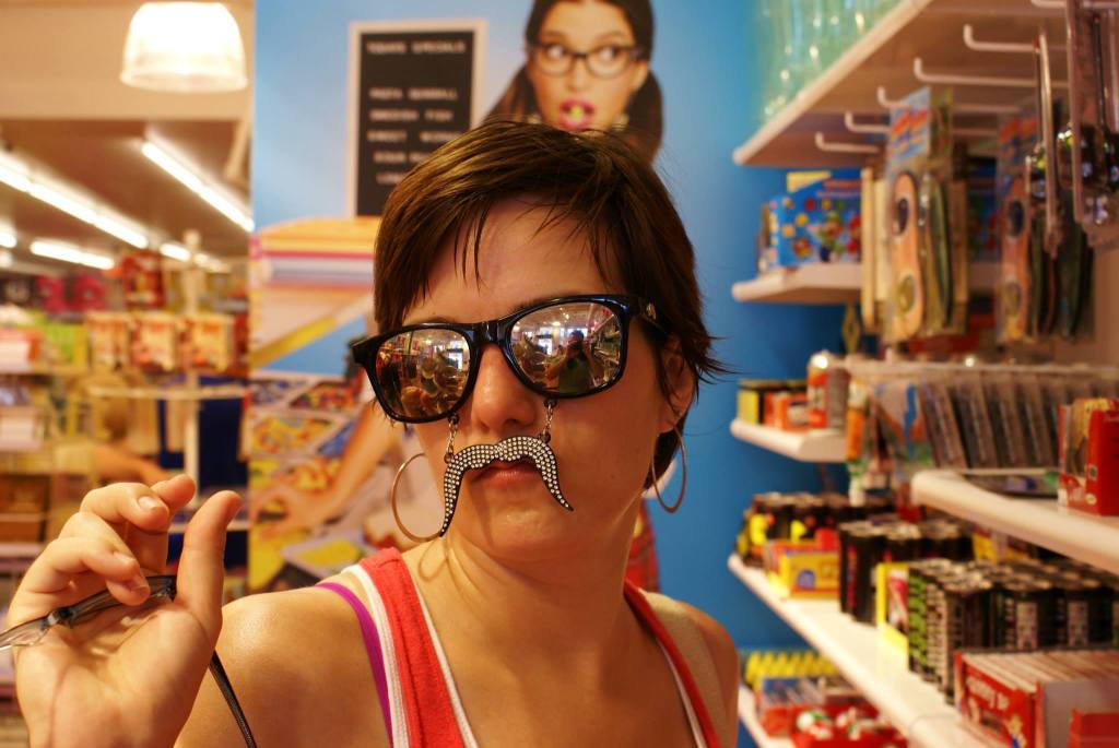 Playing around in a Charleston candy shop.