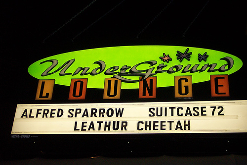 The marquee at The Underground Lounge - our beloved home away from home.