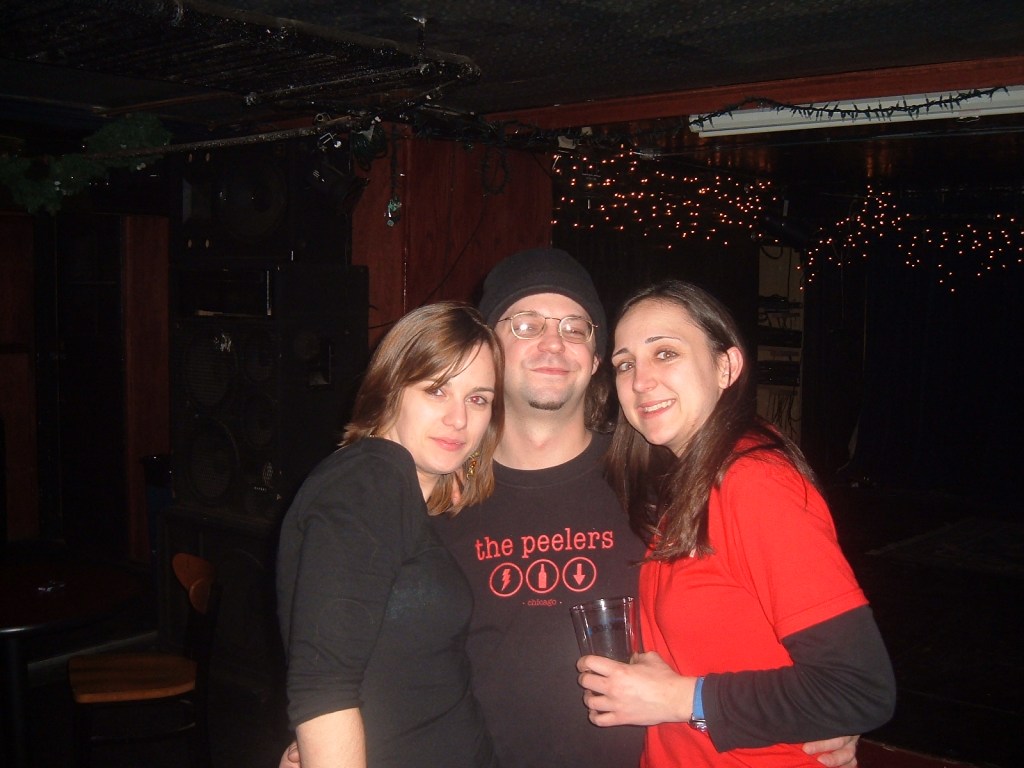 Colleen & Anna making a Dave sandwich with the best bartender in the world!