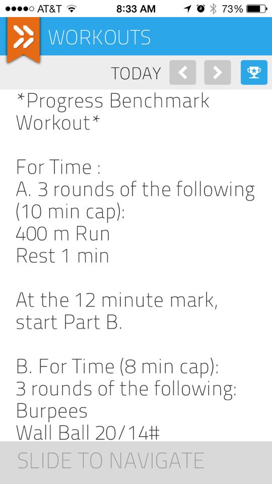 This is what a WOD (workout of the day) looks like at my gym. 